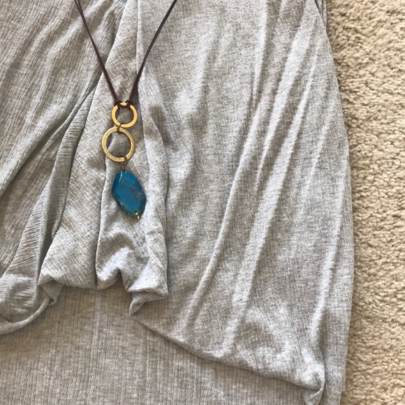 Grey, Sleeveless Bubble Hem Top - Picture 7 of 8